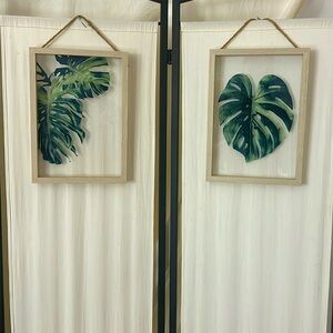 Set. Botanical leaf wall art frame 🖼️ 14x10
